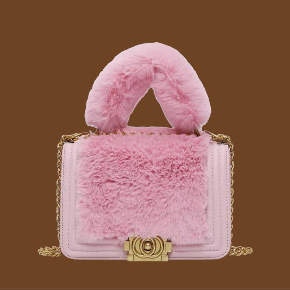 Faux Fur Crossbody hand bag